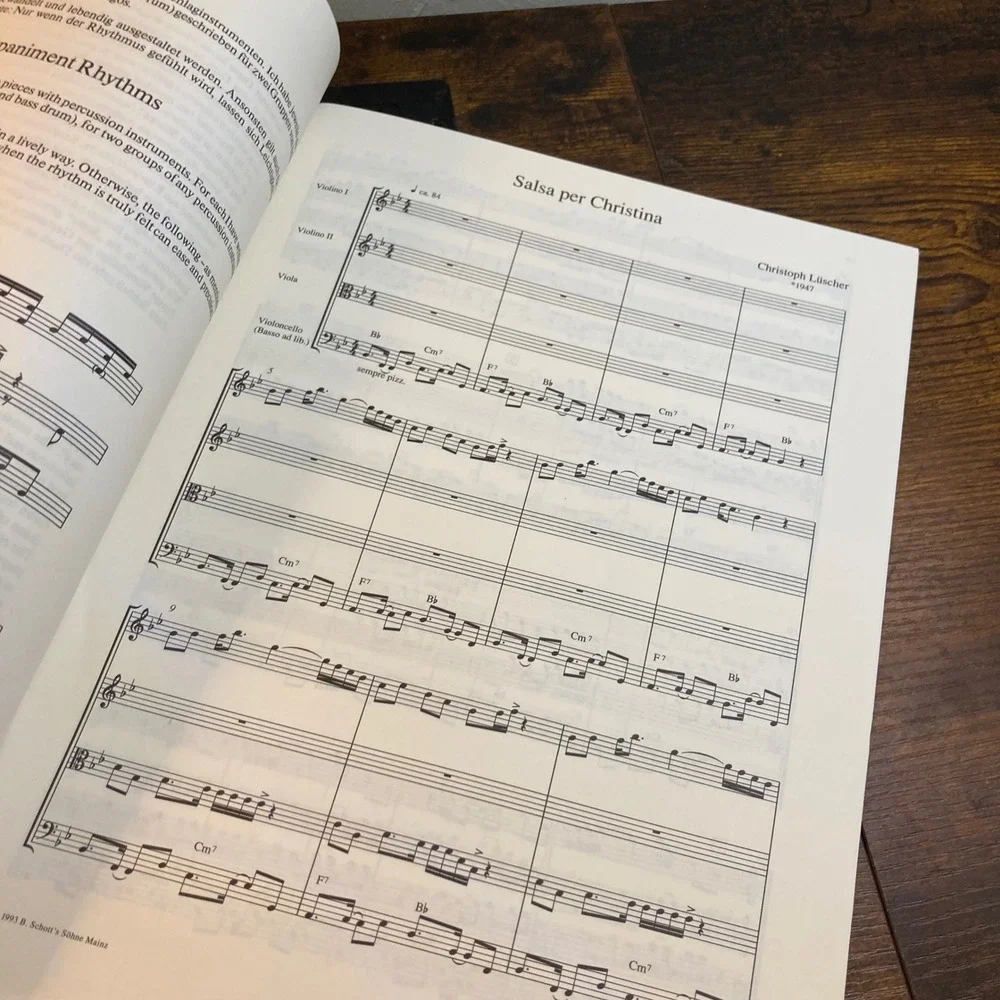 Salsa for String Ensemble Christoph Lüscher Schott Modern Strings Score Parts